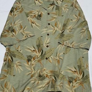 Jamaican Jaxx: Hawaii Style 100% Silk Flowering Shirt (Size XL)